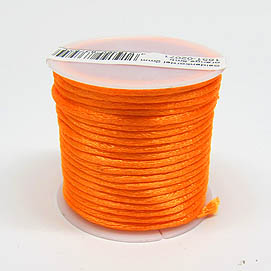Satinrundkordel Spule 5m neon-orange